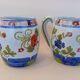 Hand Painted Blue Ceramic Mug Faenza Italy