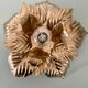 Vintage wall lamp golden leaves