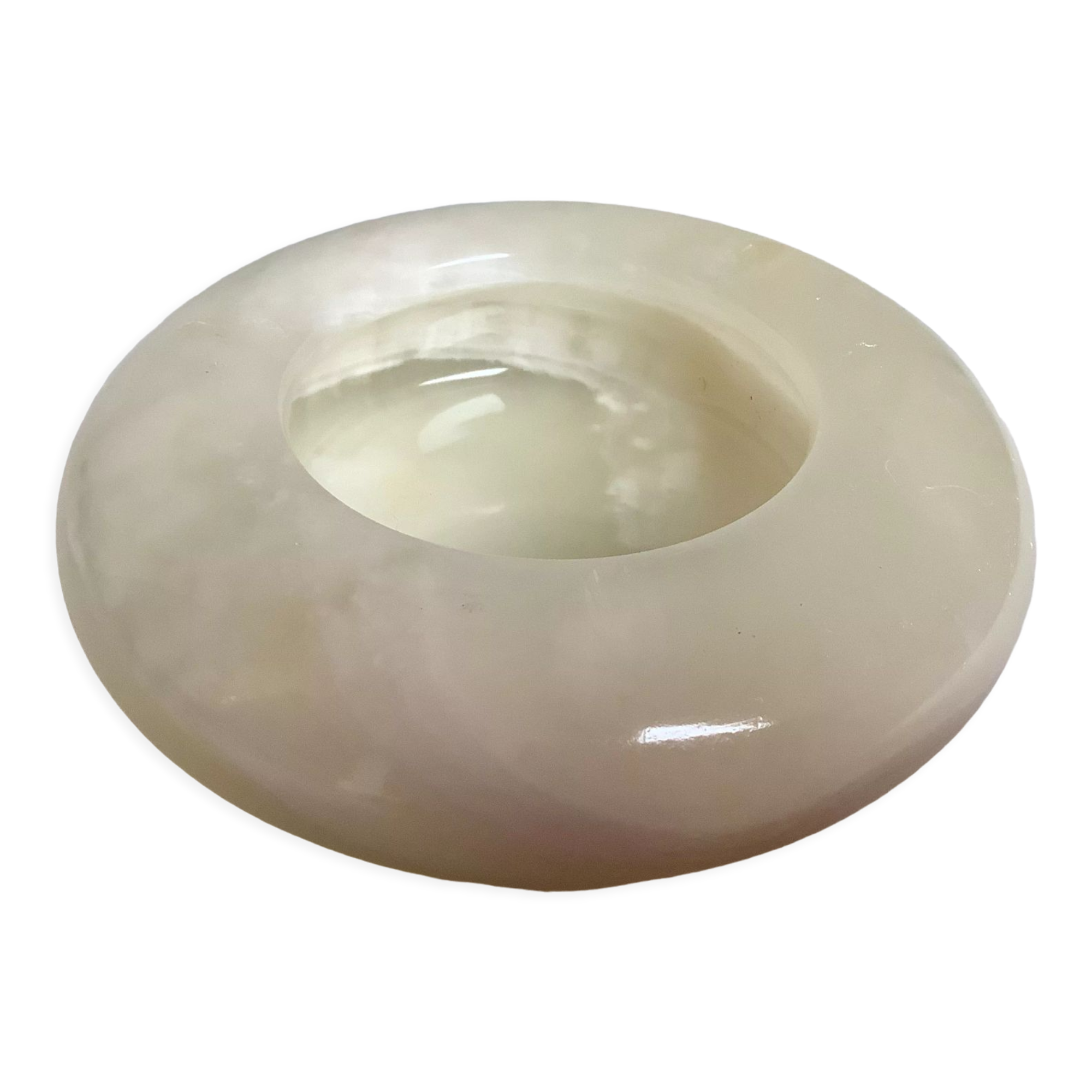 Round ashtray white marble