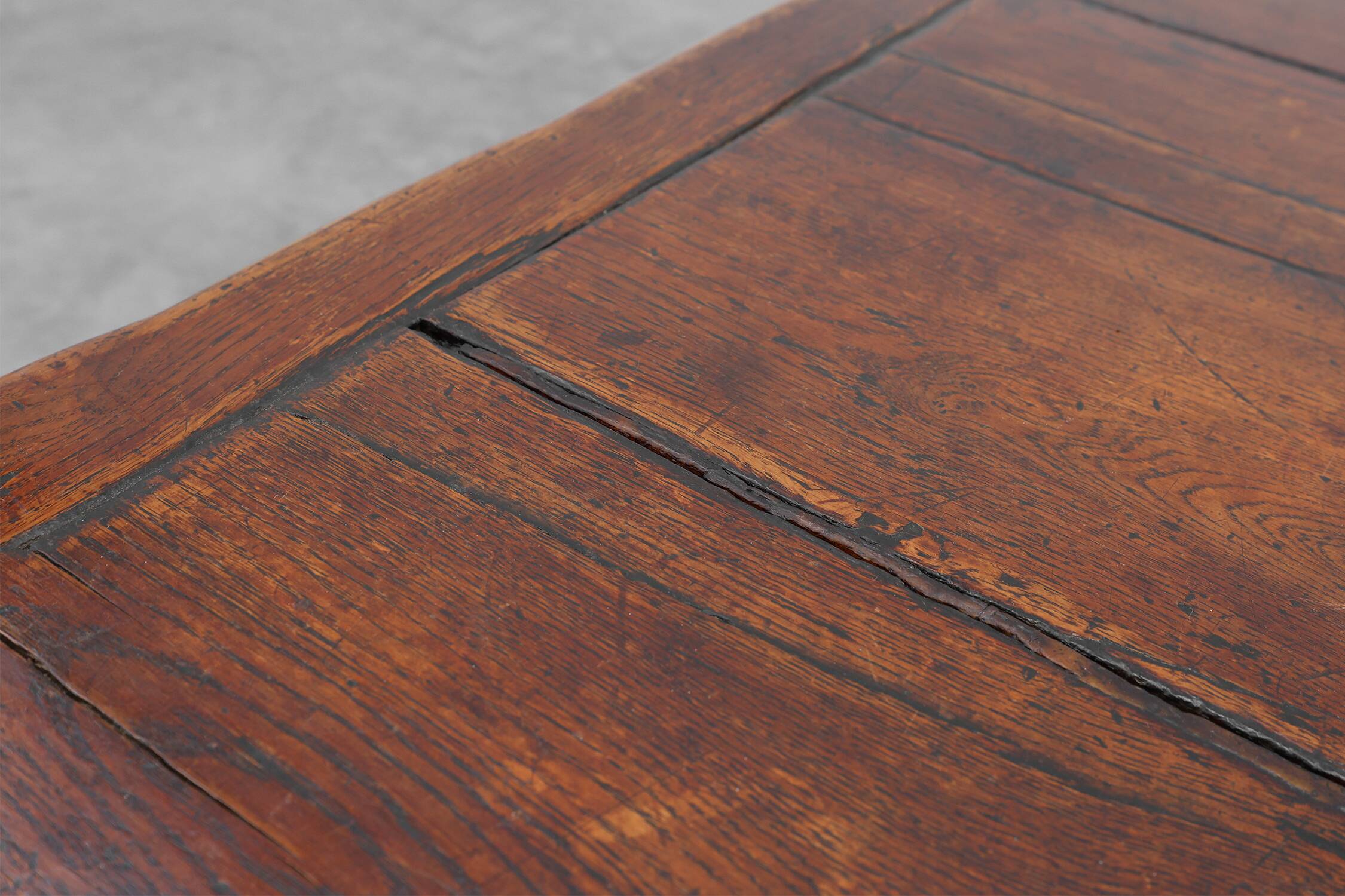 Large 17th‑Century Extendable Oak Dining Table, France