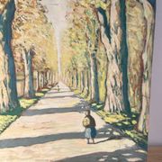 Bright walk, oil on paper signed Vero Cim.