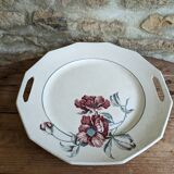 Plate with handles, Saint Amand ceramic serving dish, Simone model