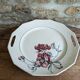 Plate with handles, Saint Amand ceramic serving dish, Simone model