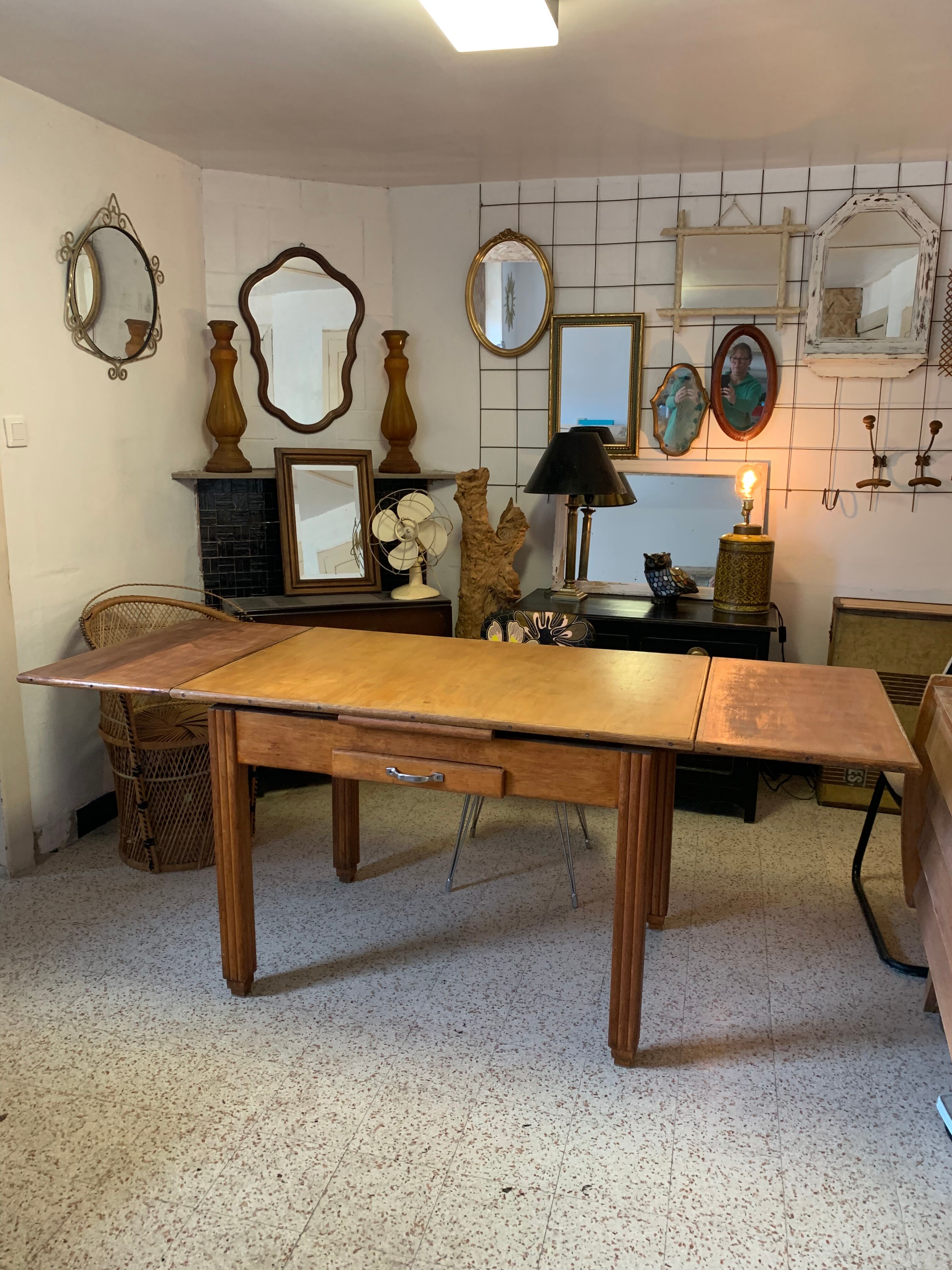 Living table wooden extension vintage