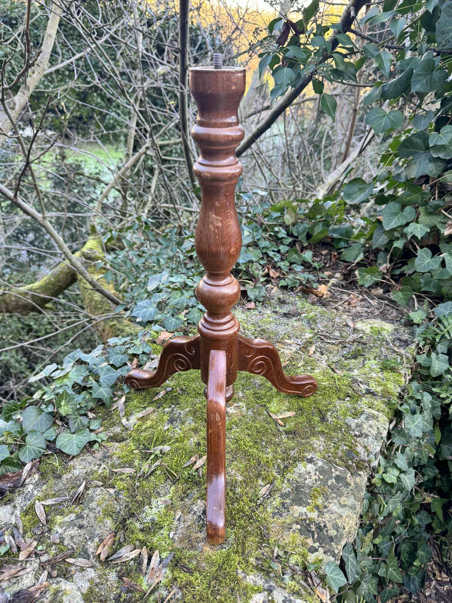 Large antique solid wood guéridon