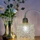Suspension globe vintage en verre