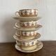 Tea cups and saucers in Sarreguemines ironstone "Derby"