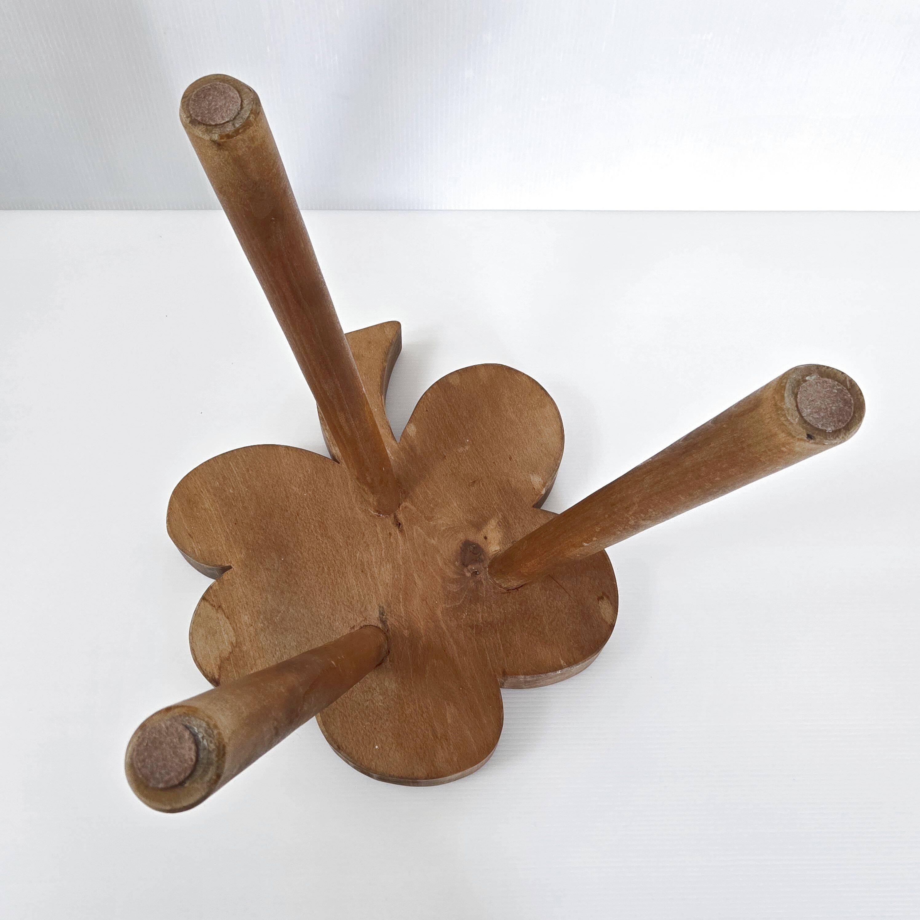 1950s clover tripod stool