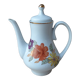 Faience coffee maker floral pattern, pouring coffee maker bohemian style