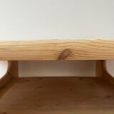 Danish mid-century free form pine coffee table