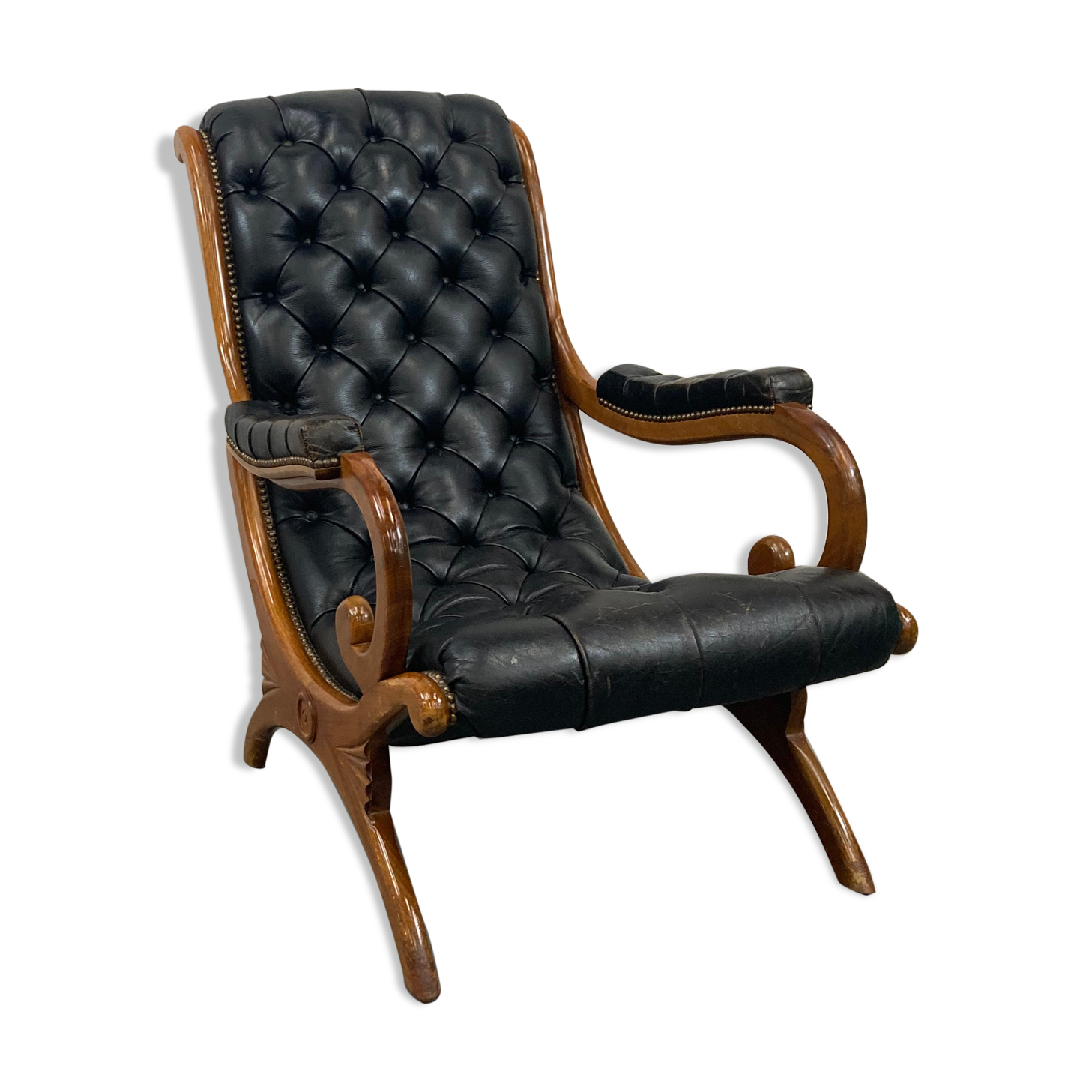 Old leather armchair