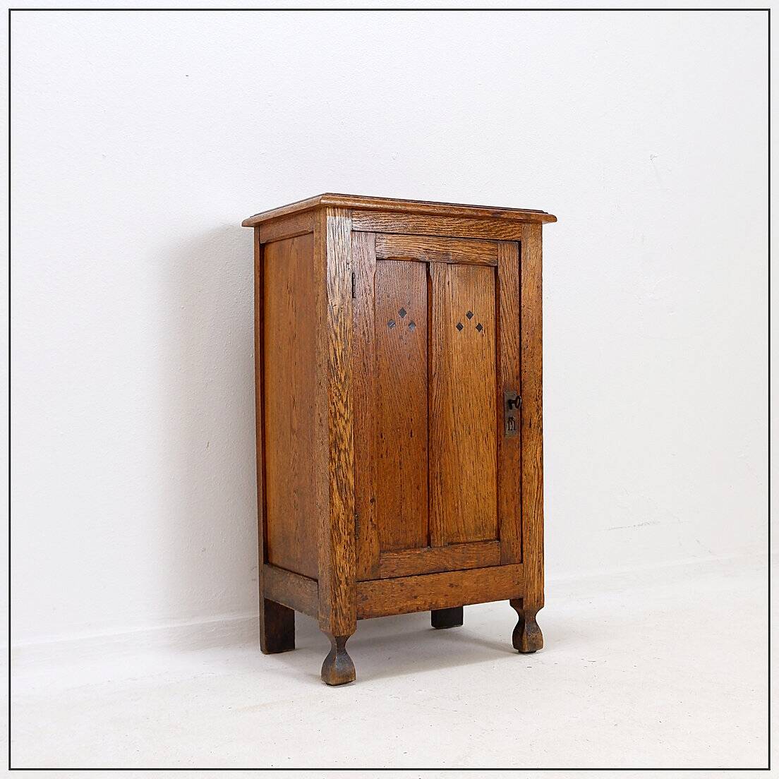 Rustic Bedside cabinet / Small Storage Cupboard - 20thC