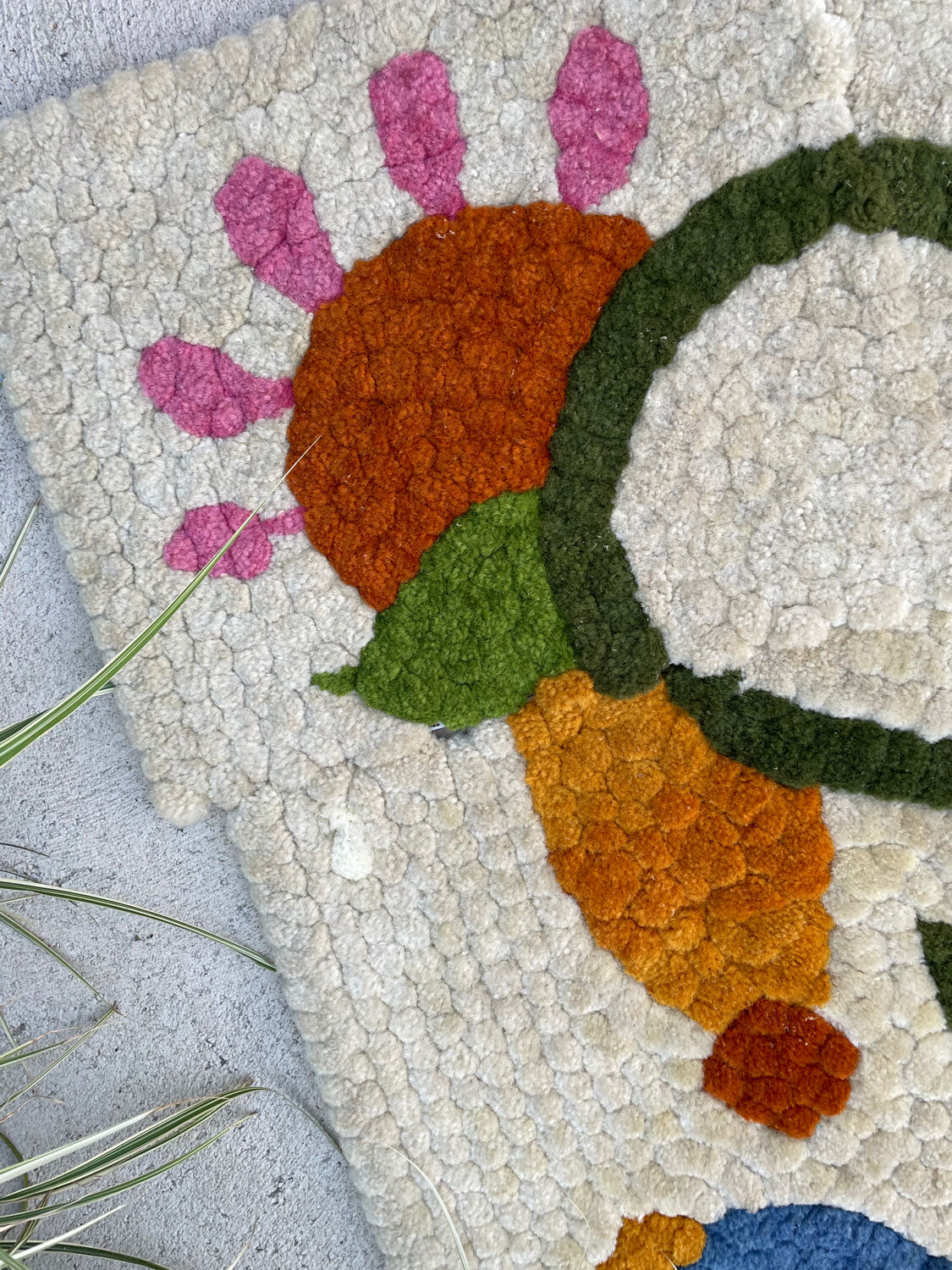 80s floral rug handmade tapitouf in pieces