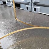 Old vintage gilded side table with marble top