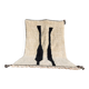 Beni Ouarain Berber rug in cream with black pattern 300x200 cm – natural wool