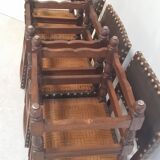 a set of six leather chairs and nails