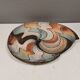 Large handmade decorated ceramic dish. Ruth Grønne Denmark 2001