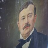 Signed painting, painting on canvas portrait man, oil on canvas