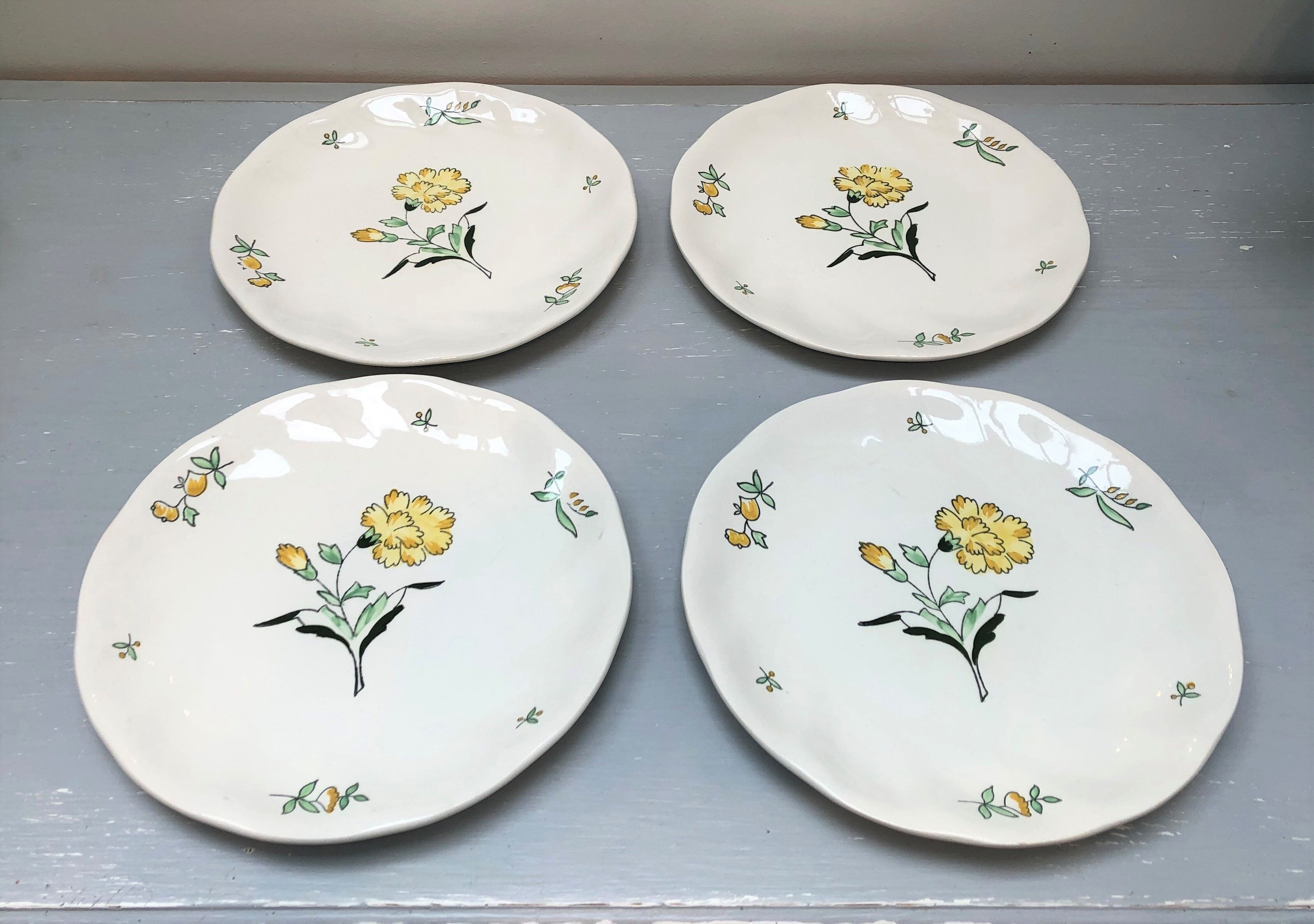 Flat plates stamped saline France
