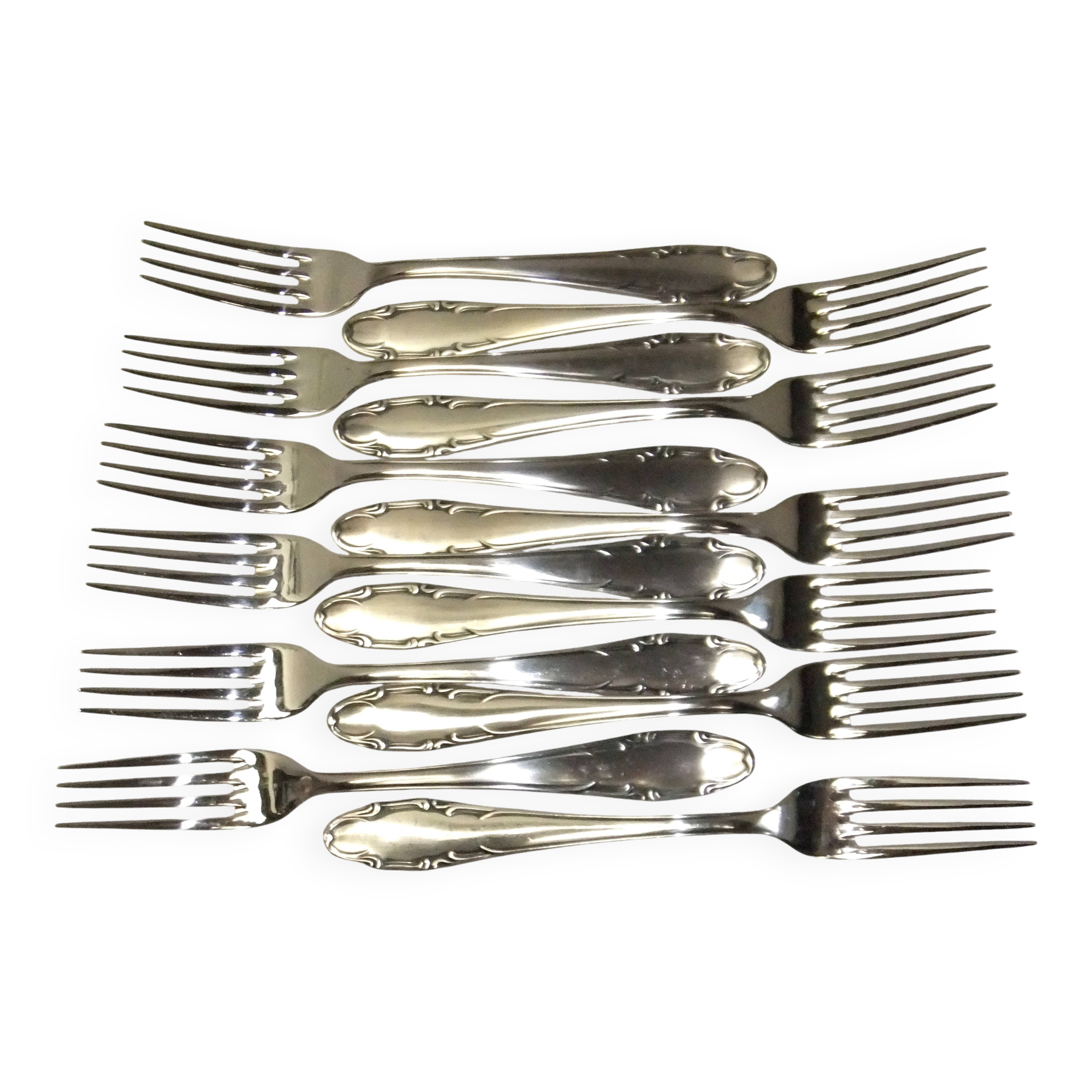 Deetjen Forks Silver Metal Net Goldsmith's Punch Service X 12