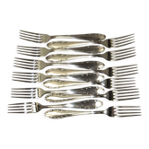 Deetjen Forks Silver Metal Net Goldsmith's Punch Service X 12