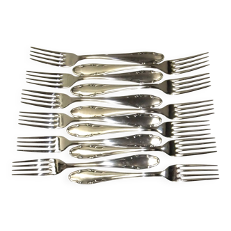Deetjen Forks Silver Metal Net Goldsmith's Punch Service X 12