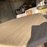 Travertin dining table octagonal