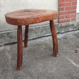 Ancient brutalist tripod stool