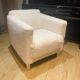 Fauteuil bouclette blanc