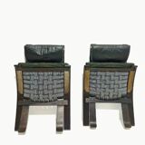 Pair of armchairs by Manufattura Italianna. Italy, 1970.