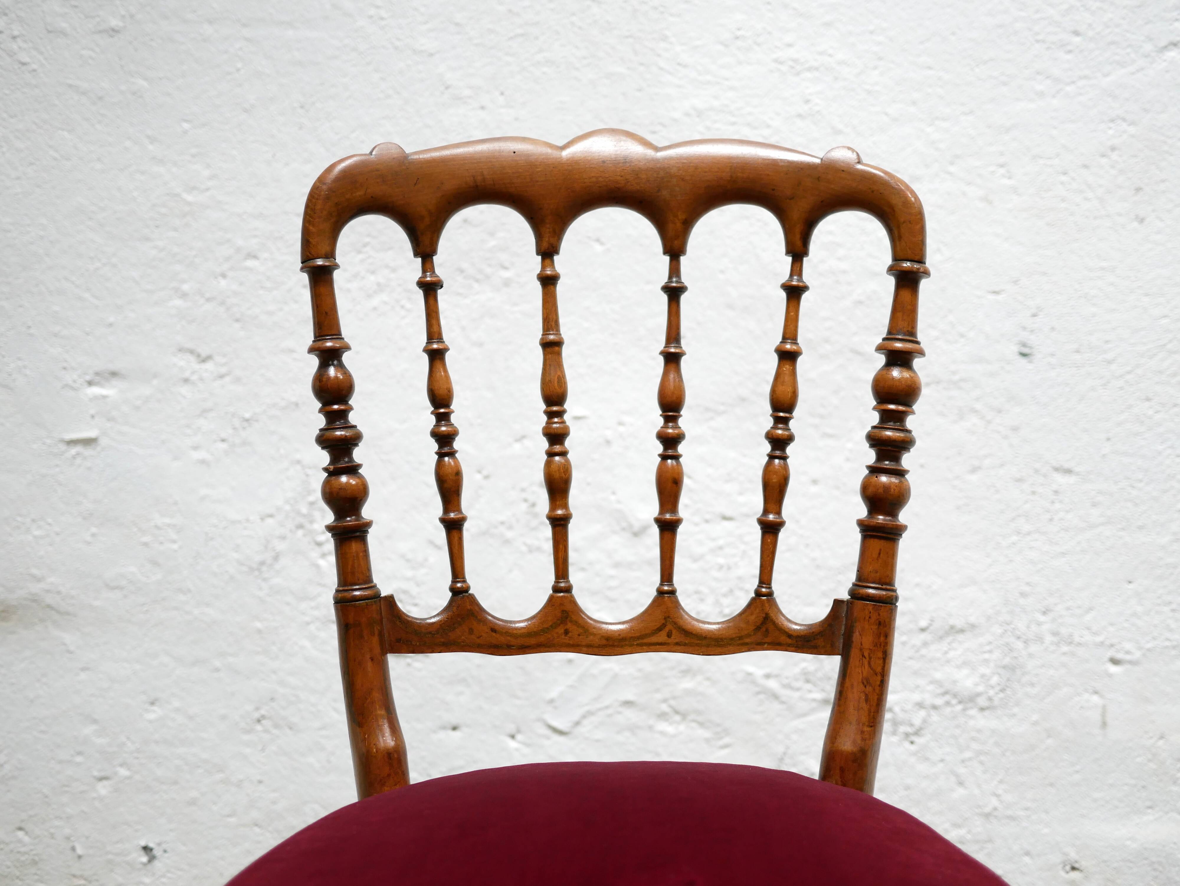 Old Napoleon III wooden chair