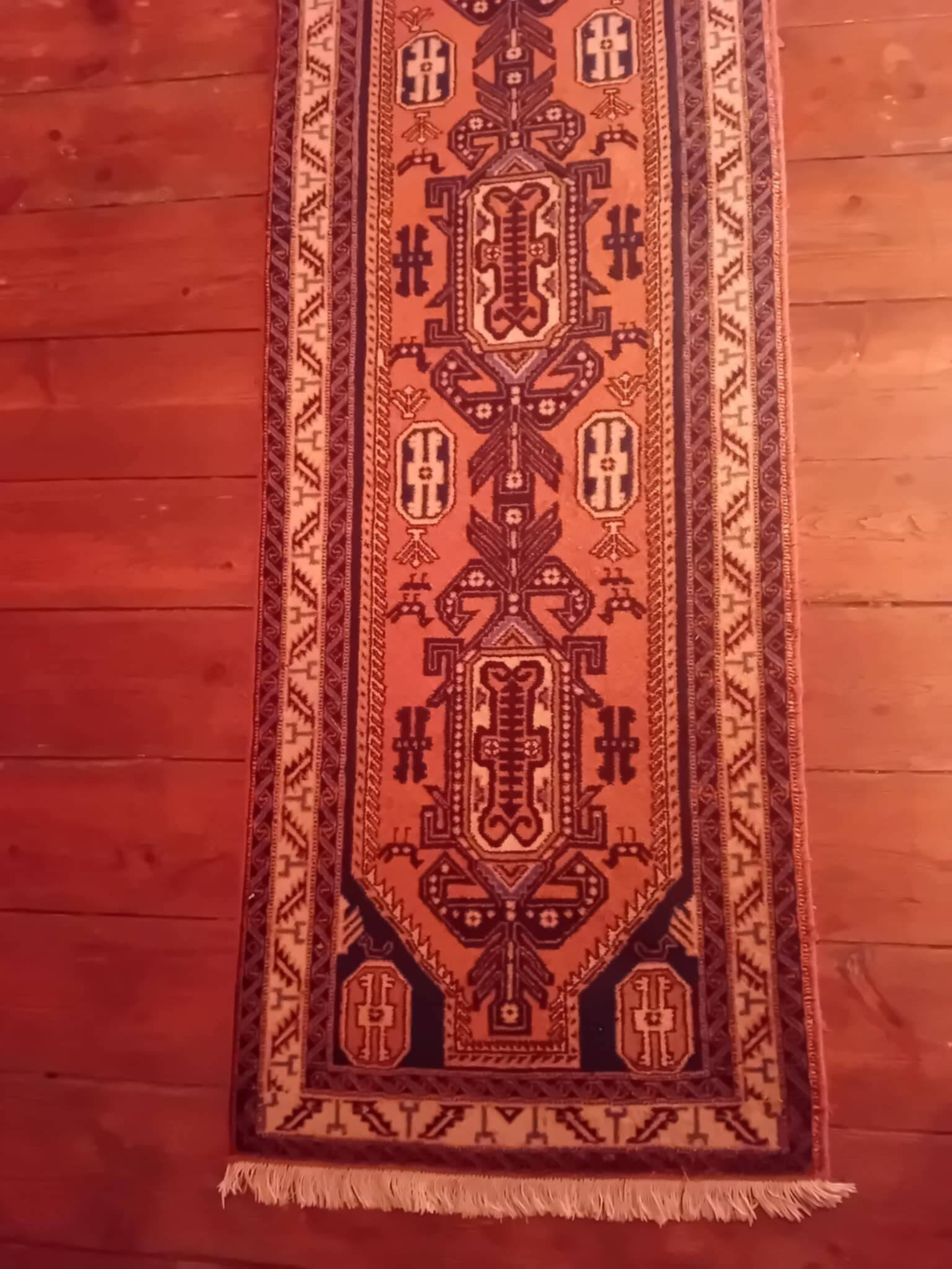 Tapis de couloir Persan fait main 385x68cm