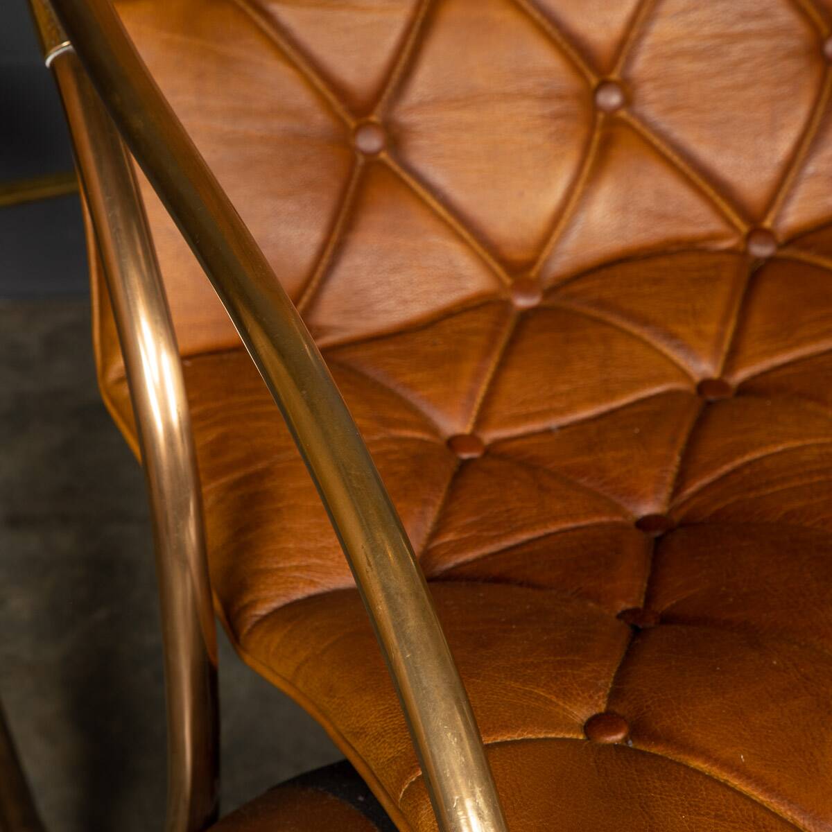 Mid 20thc british made pair of leather rocking chairs c.1950