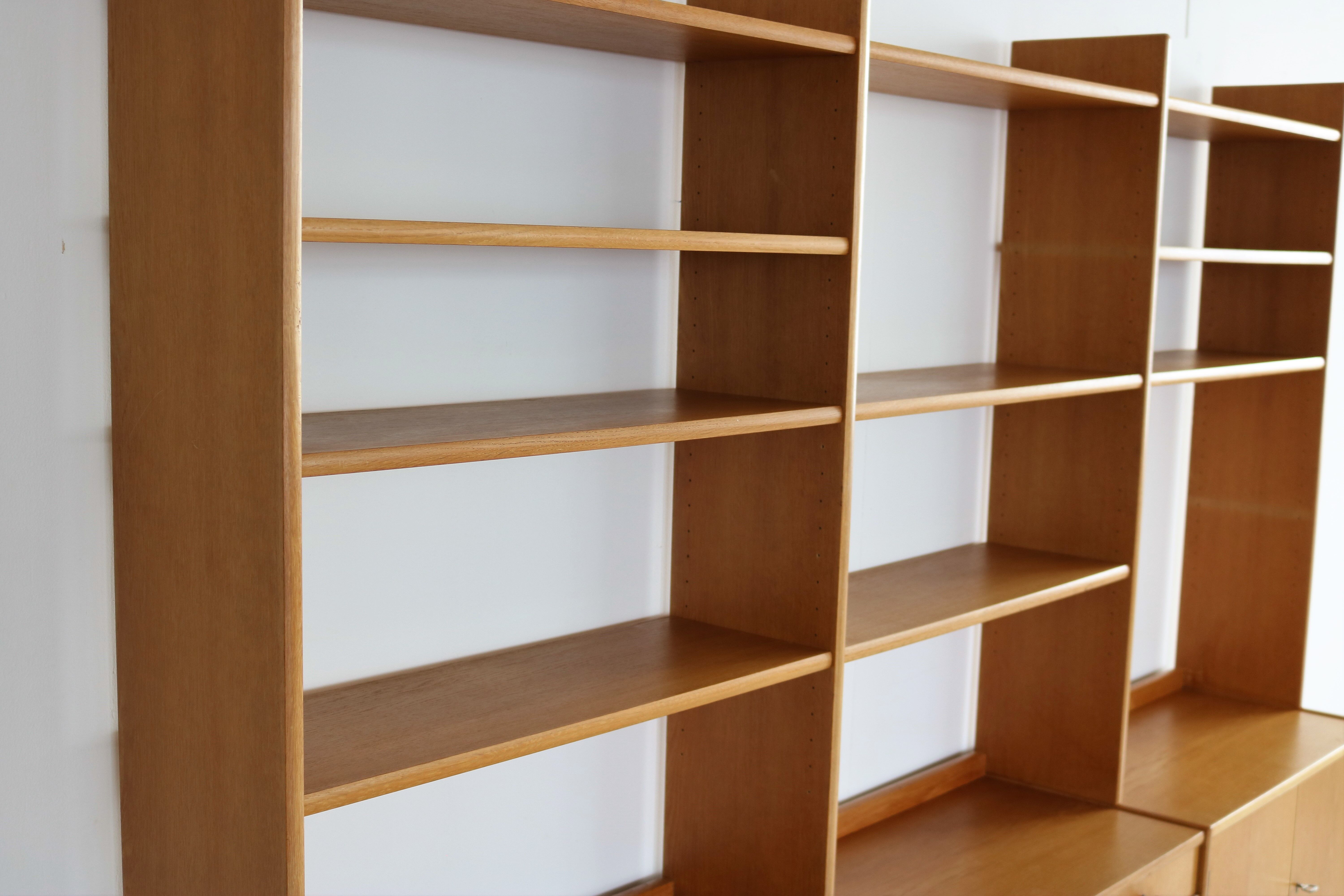 Vintage oak standing wall unit