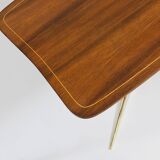 Oswald Haerdtl x Hagenauer Vienna coffee table in brass and walnut, Austria, 1950s