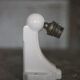 Vintage wall light, porcelain wall sconce, bracket, Art Deco.