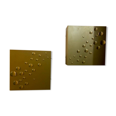 Paire d’appliques murale, Evert Jelle Jelles pour Raak, Paus bas 1960