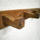 Brutalist wall coat rack with 8 hooks