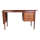 Danish extendable desk, Rosewood and Brass, model OS 51, Arne Vodder.