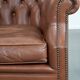 Chesterfield club armchair made of cowhide leather in English style
