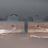 Pair of Spage Age 1970 chrome wall lights.