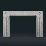 Cheminée en marbre de Carrare du XIXe siècle