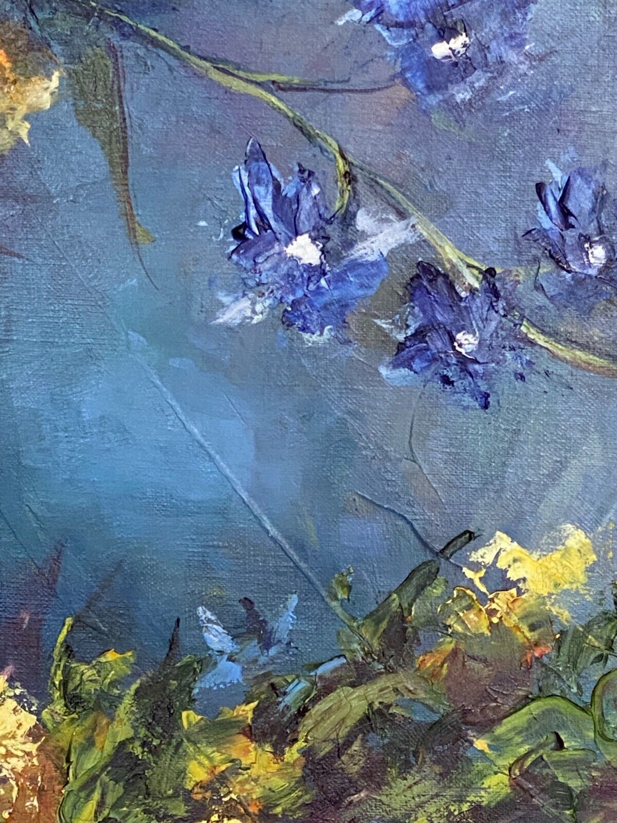 Oil on canvas by the lagnoux bouquet of still life flowers 1960