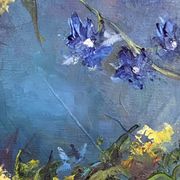 Oil on canvas by the lagnoux bouquet of still life flowers 1960