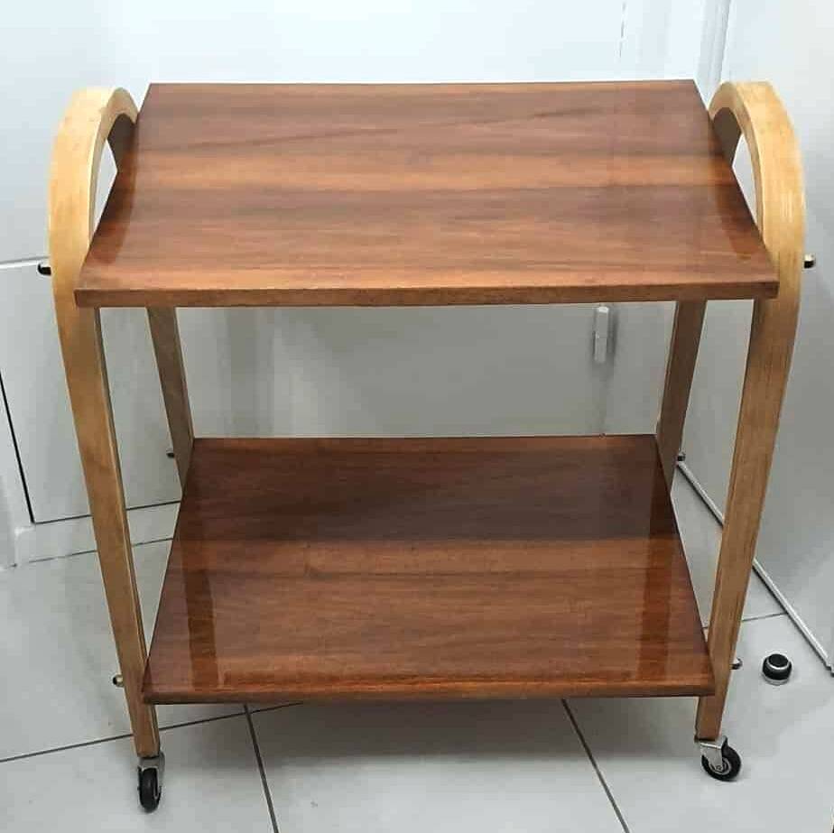 Vintage rolling serving cart