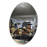 Beveled oval mirror 60x44cm