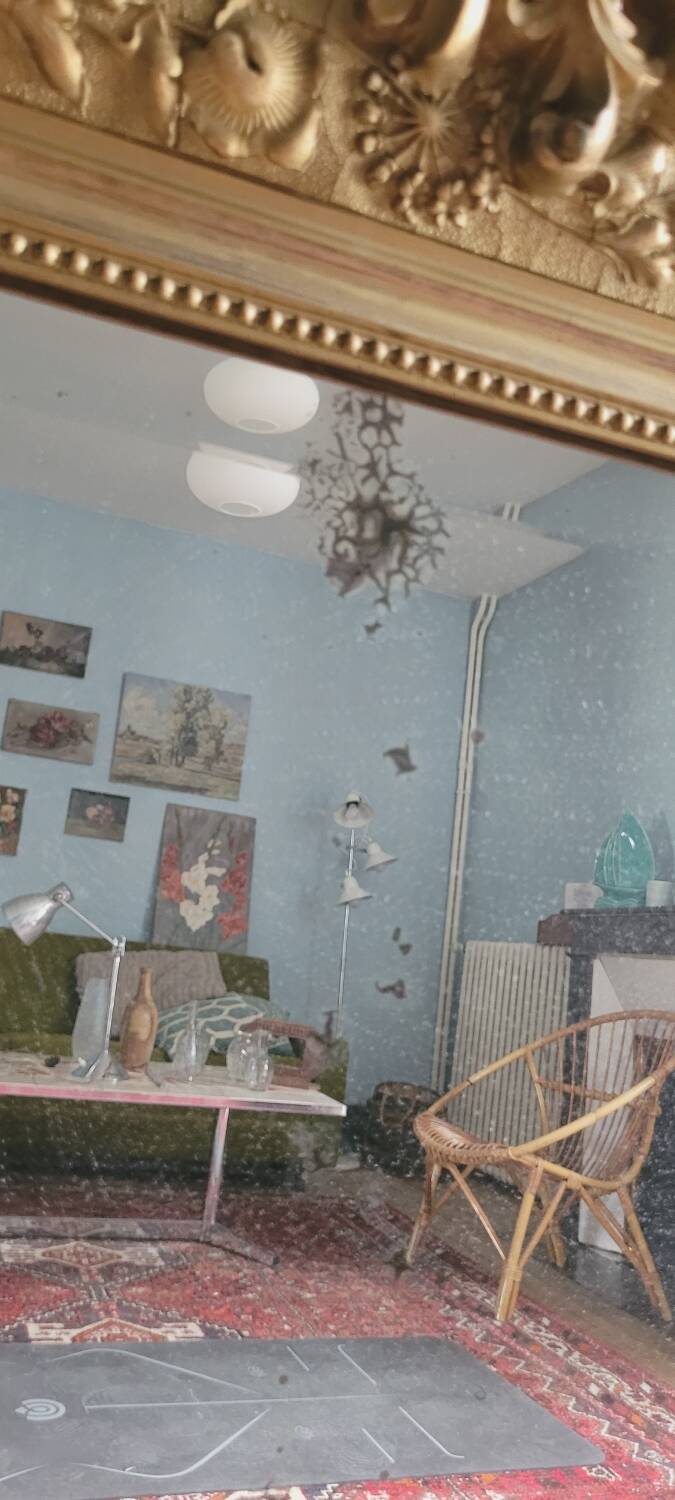 Large Edmond pedimented mirror