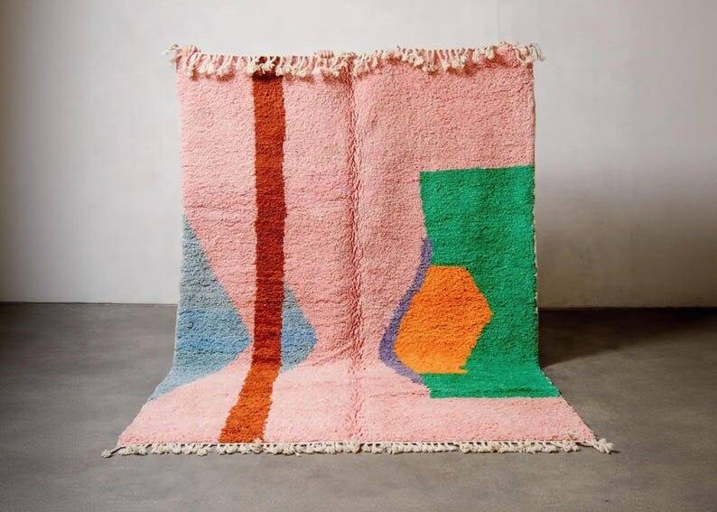 Handmade wool rug for your space, size 150 x 250 cm.