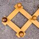 Extendable vintage coat rack in pine
