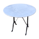 Round table marble and foot vintage cast iron